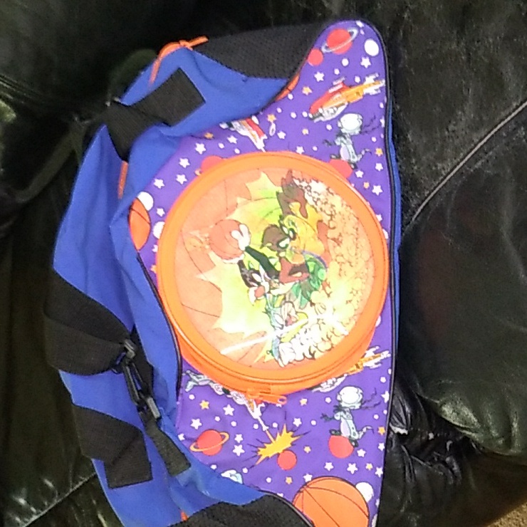 Space Jam Purple Orange Vintage Tote Bag 1990's Deadstock Warner Brothers
